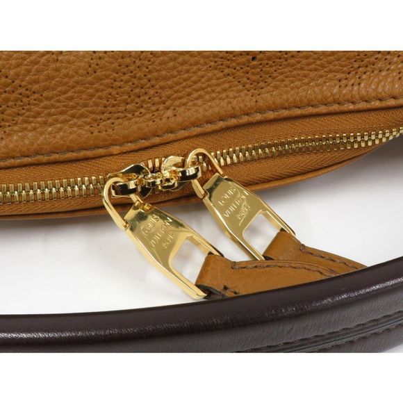 Louis Vuitton Selene PM 2 Way Handbag Monogram Mahina Leather Caramel Brown - Picture 8 of 10